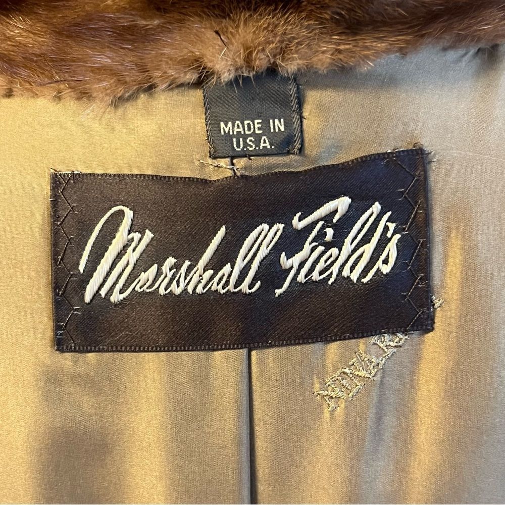 Vintage Nina Ricci Natural Female Let Out Mink Fur Coat Size M Genuine Womens - Picture 16 of 16